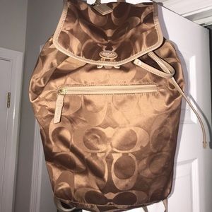 Coach Signature Nylon Getaway Backpack